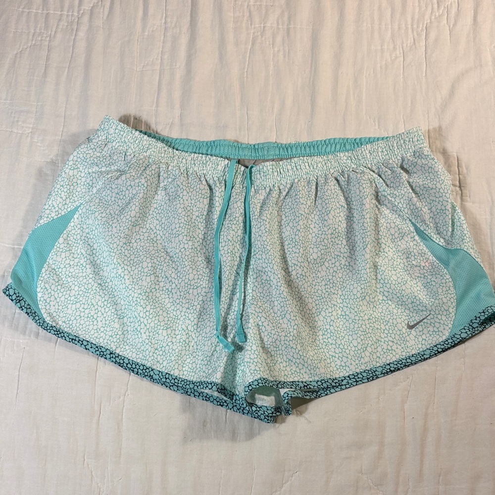 Nike 5K Women's XL Lined Aqua Marine Running Yoga Shorts 3" Inseam NWT